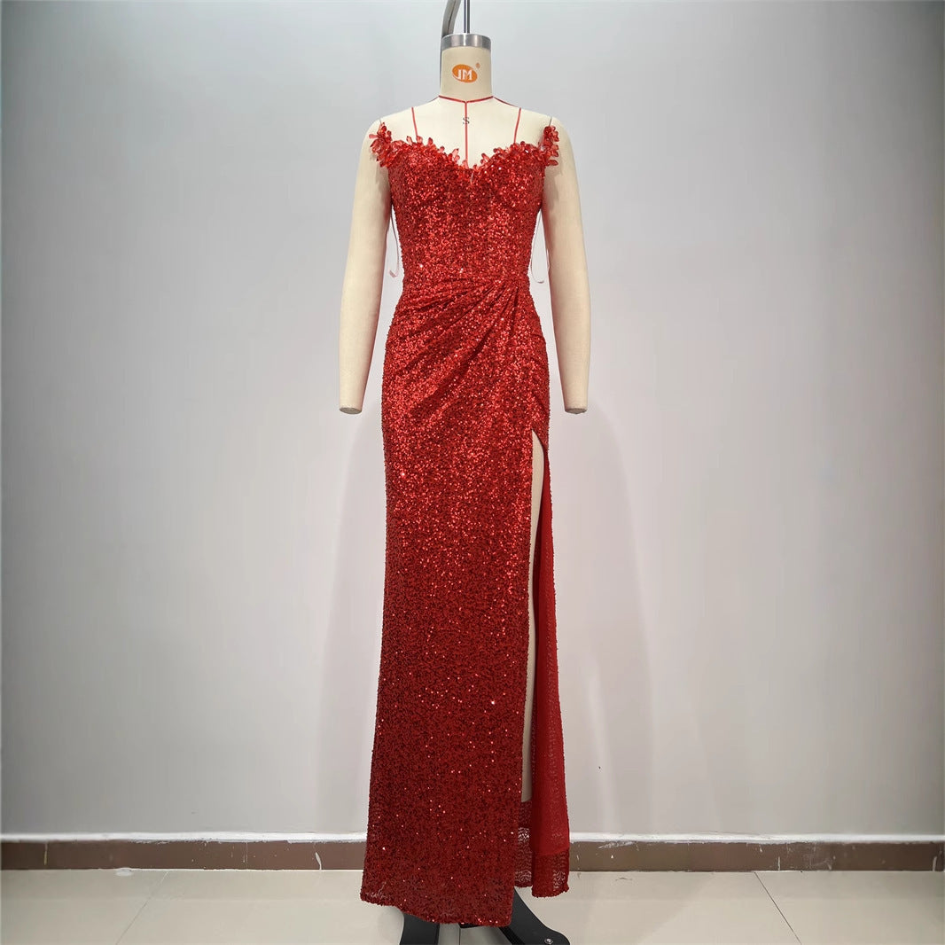 Glamorous Diamond Paillette Tube Dress