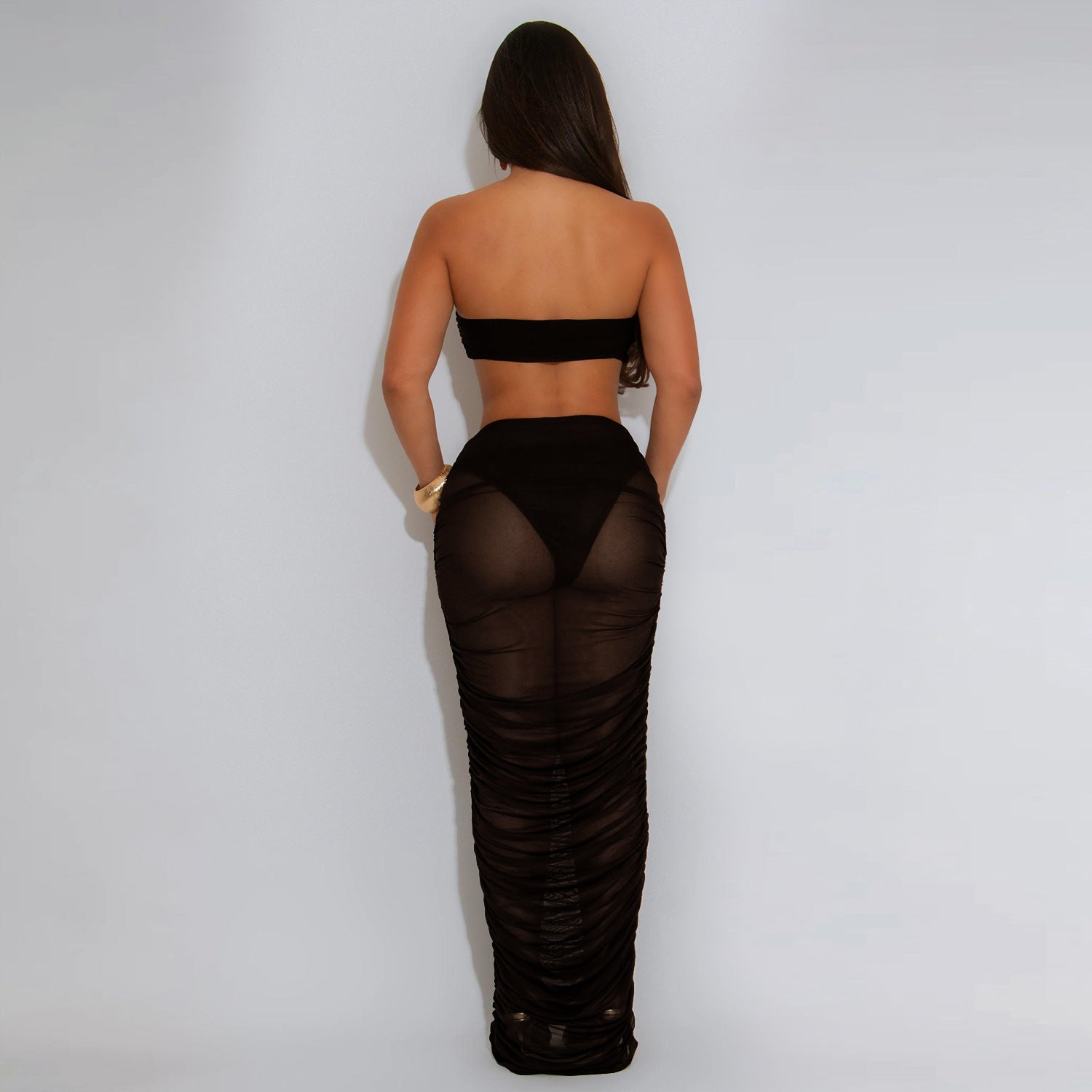 Sheer Mesh Two-Piece Set