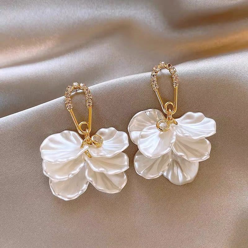 Fashion Women Petal Fringe Earrings