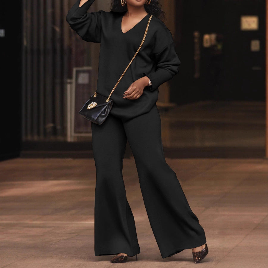 Suede Split Sleeve 2-Piece Suit
