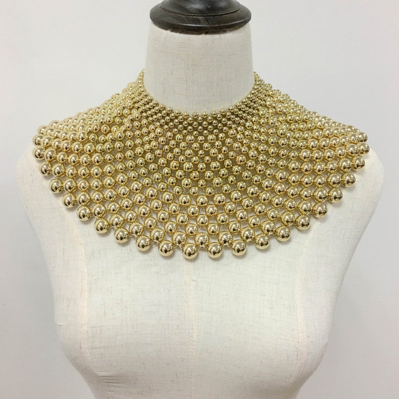 Women Maxi Pearl Choker Necklace