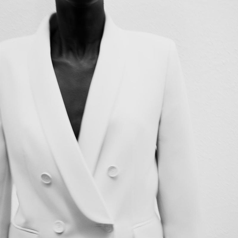 Double-Breasted Solid Women's Jacket