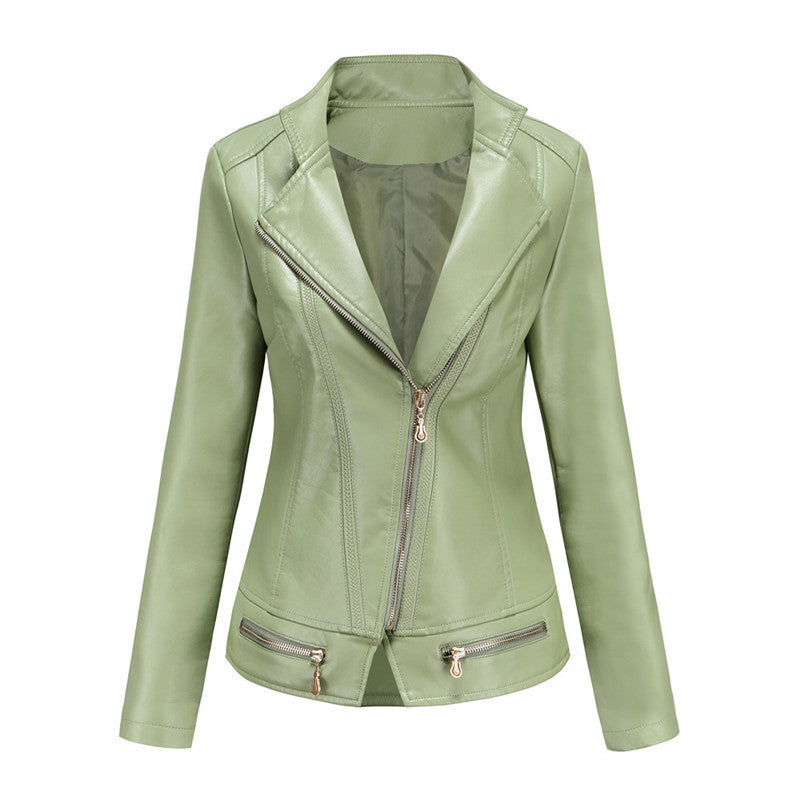 PU Leather Women's Spring Jacket