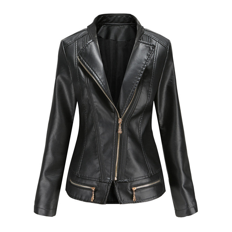 PU Leather Women's Spring Jacket