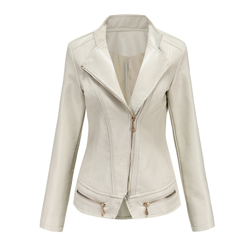 PU Leather Women's Spring Jacket