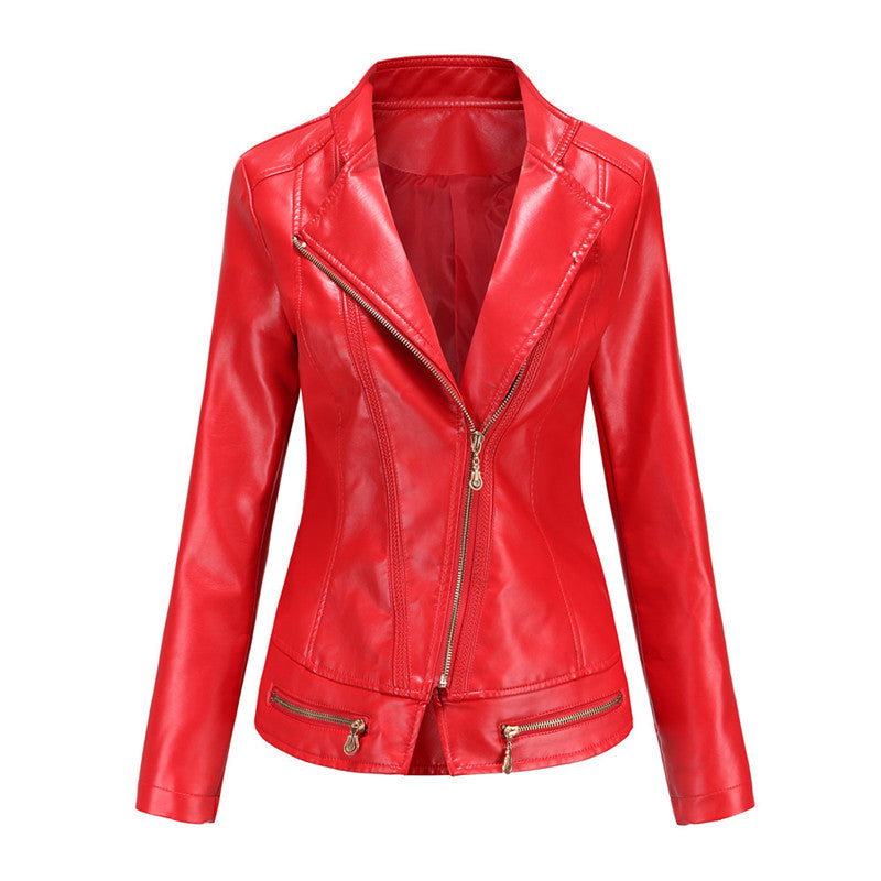 PU Leather Women's Spring Jacket