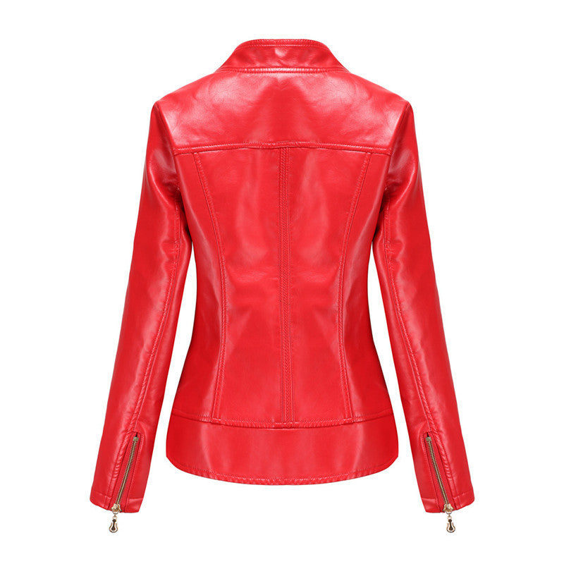 PU Leather Women's Spring Jacket