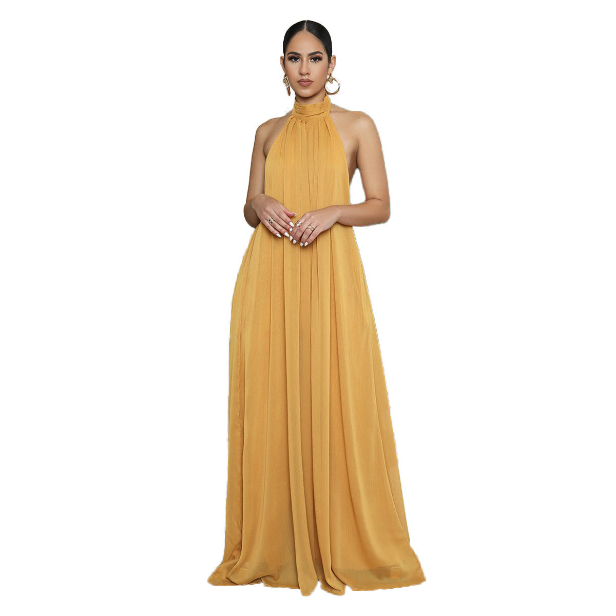 Backless Loose Chiffon Women's Jumpsuit