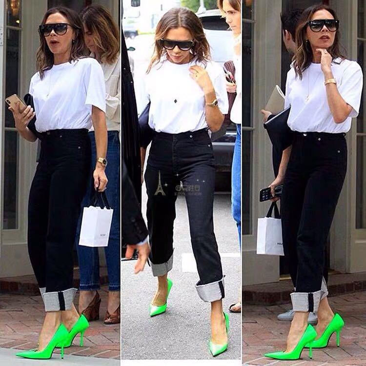 Fluorescent Green Pointed Stiletto Heels