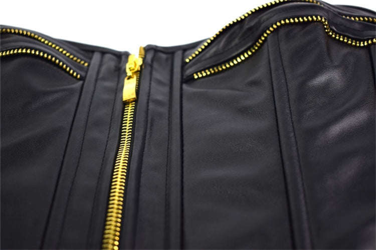 Leather Court Corset Top