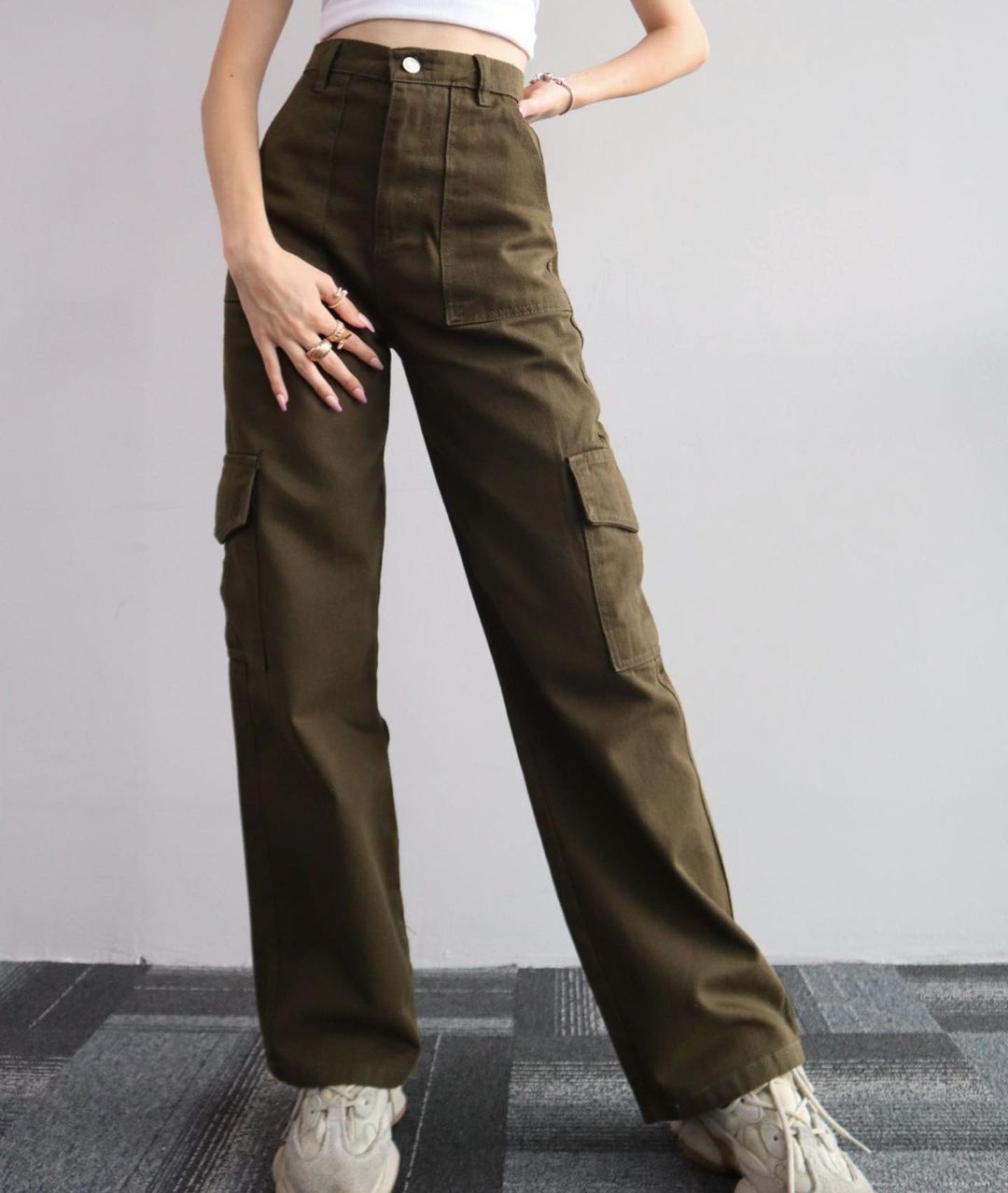 Casual Nipped Waist Pants