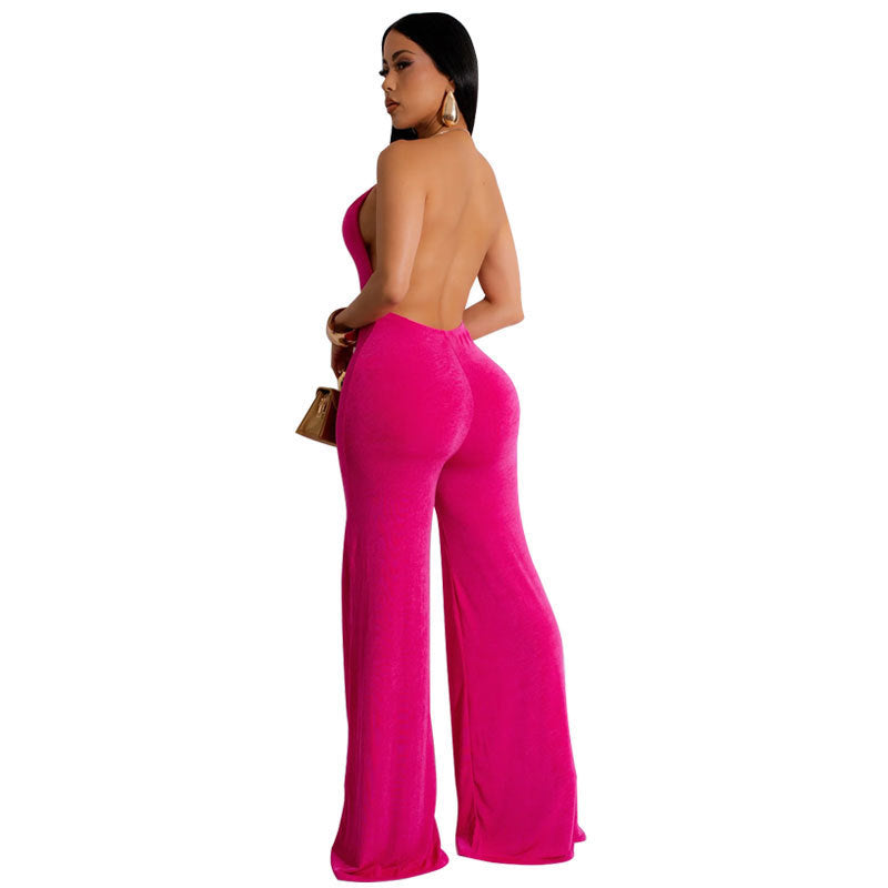 Solid Color Sexy Women's Jumpsuit