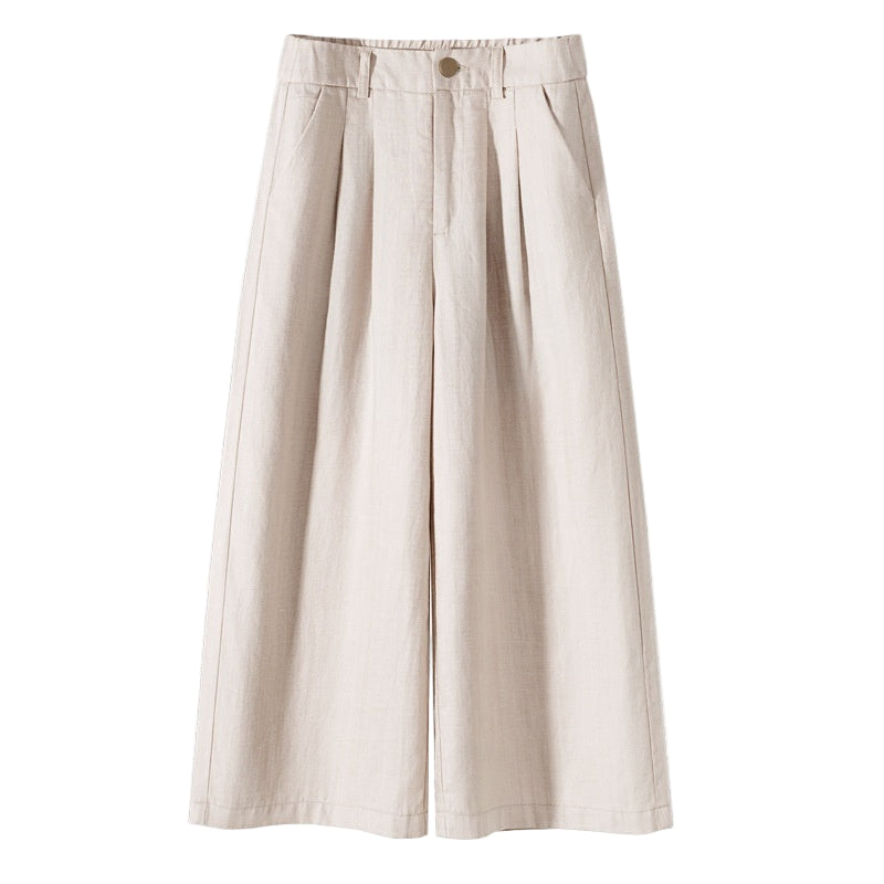 Pantalones ligeros casuales de pernera ancha.