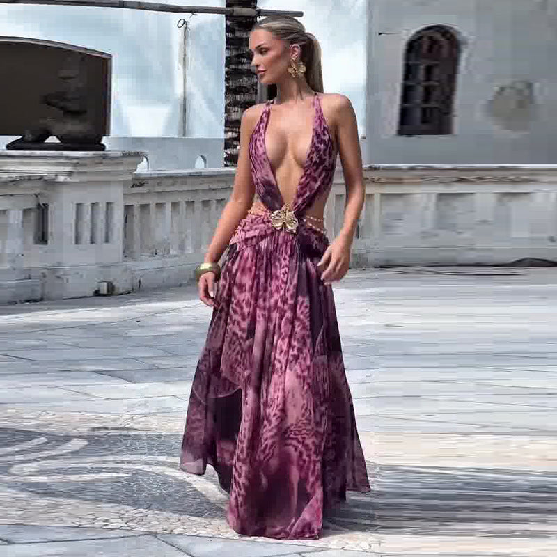 Summer Leopard Sleeveless Dress