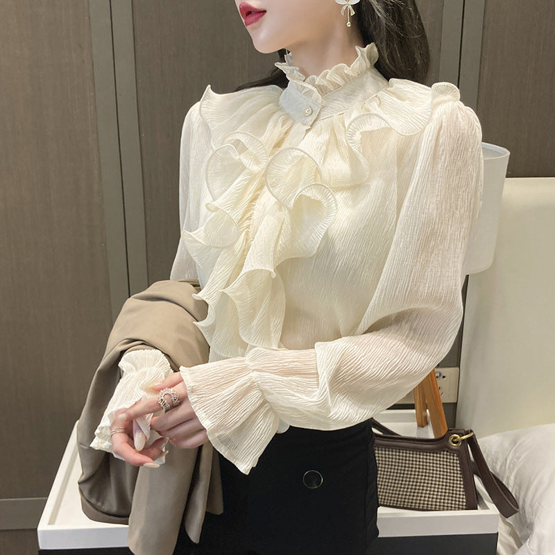 Stand Collar French Style Shirt