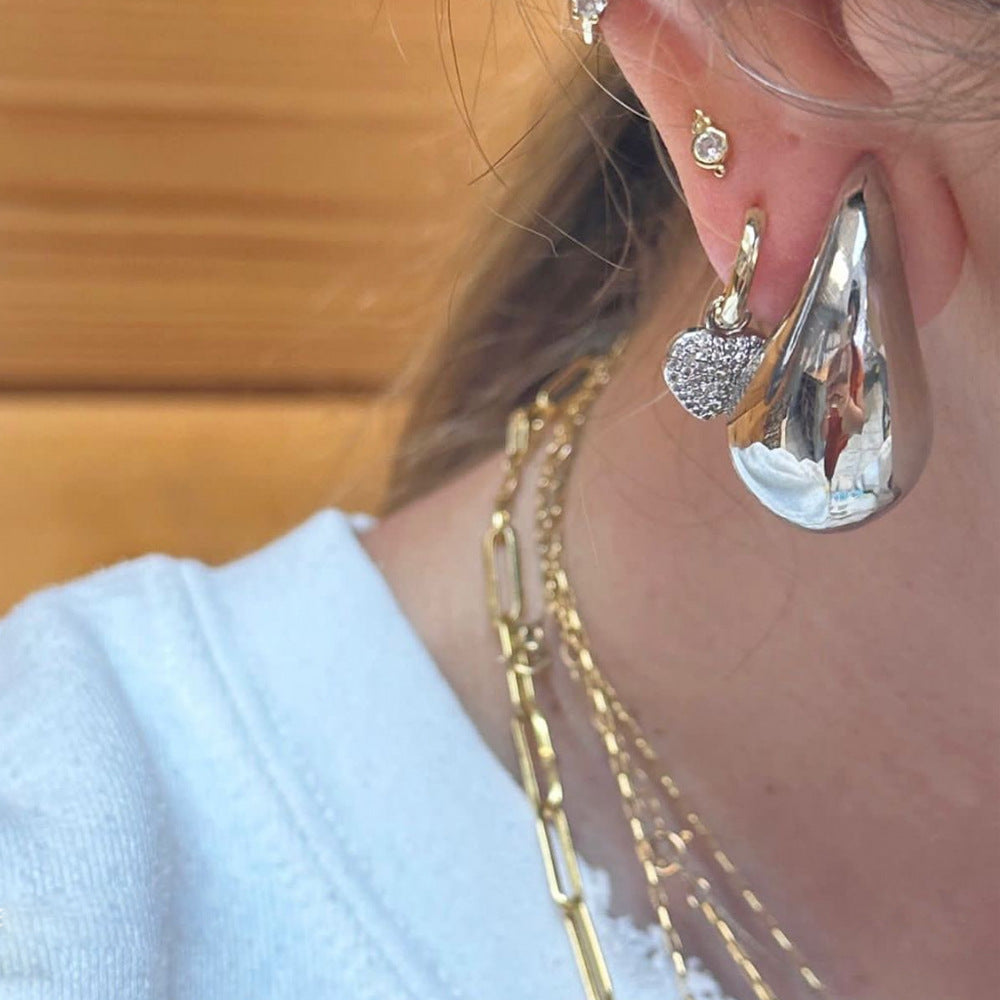 Luxury 18K Copper Drop Earrings Women