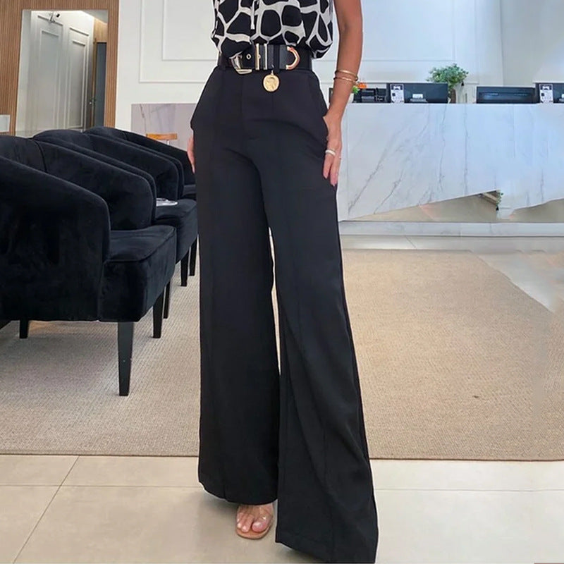 New Fashion Printed Halter Sleeveless Casual Loose Outfit Pants