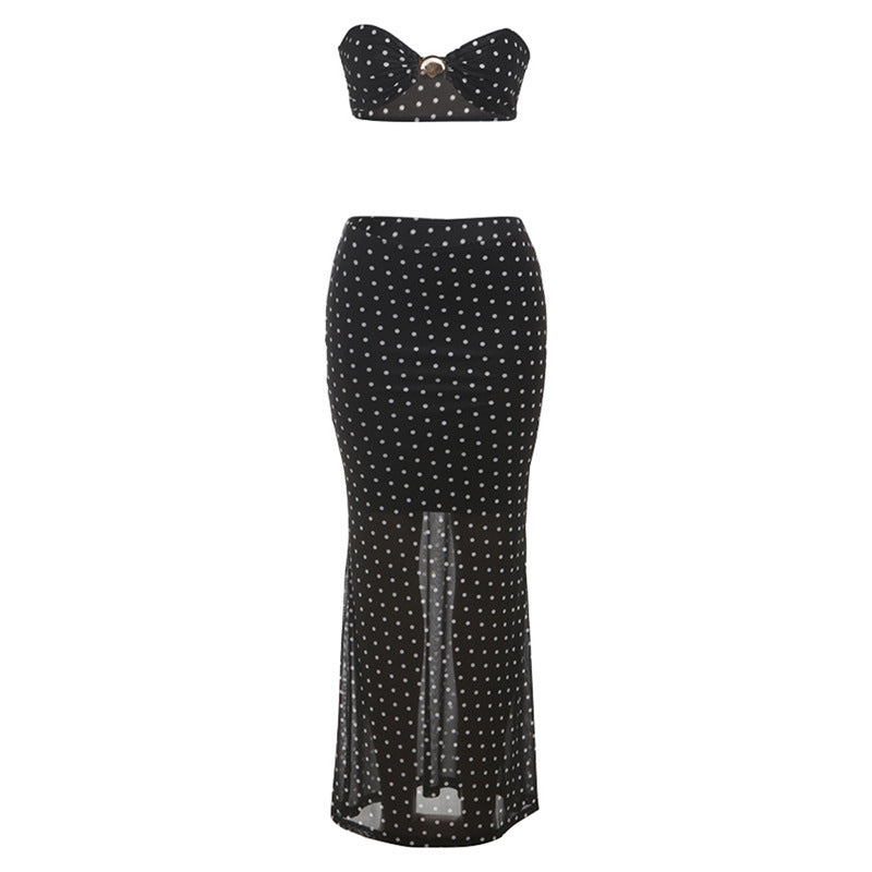 Mesh Sheath Women's Two-Piece Set