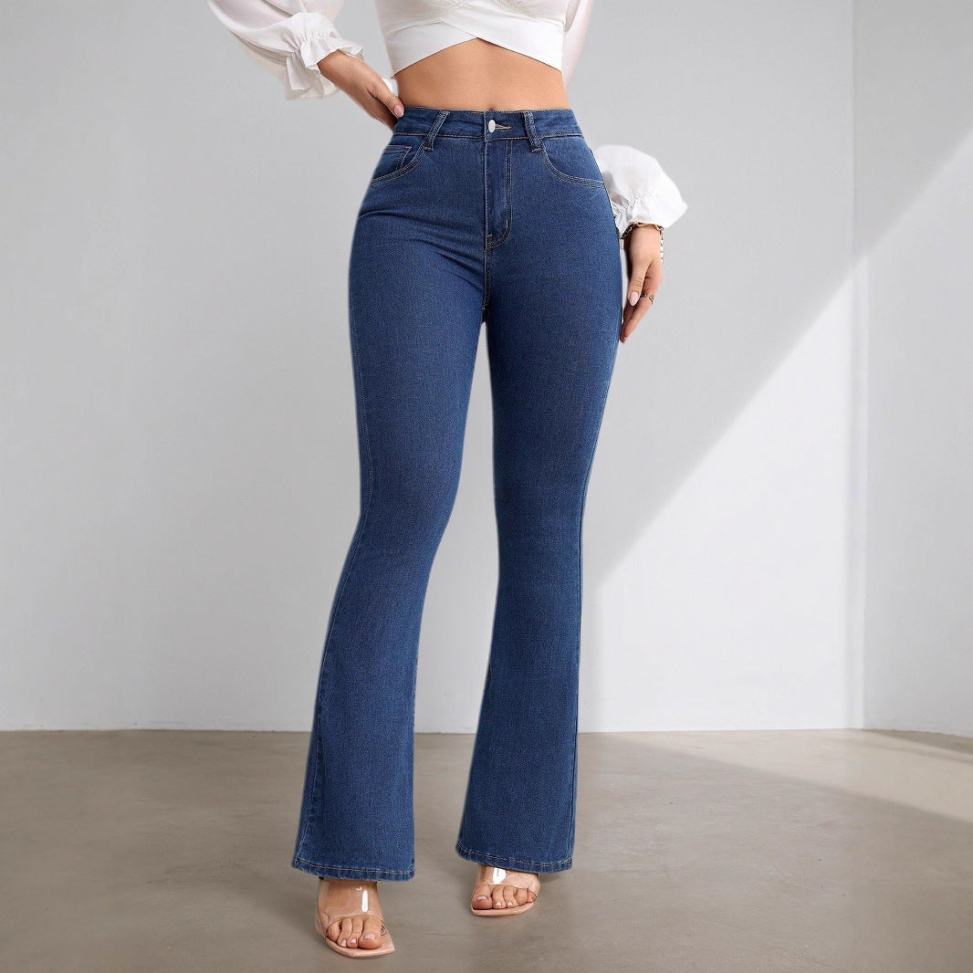 Elegant High Waist Flare Pants