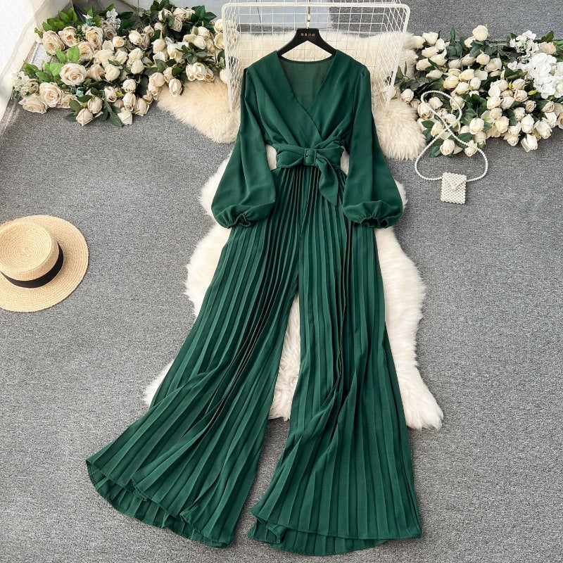 Puff Sleeve Women's Fashion Jumpsuit