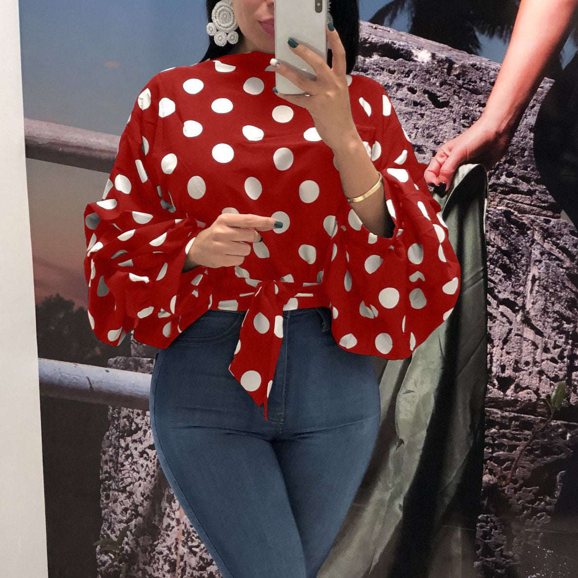 Trendy Women's Polka Dot Top