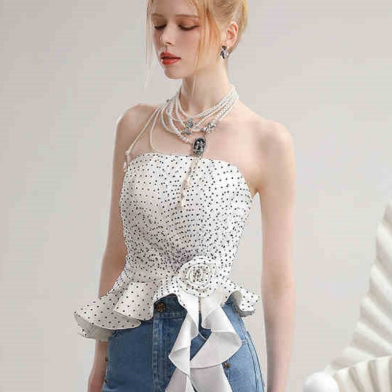 Elegant Diagonal Collar Skirt Suit