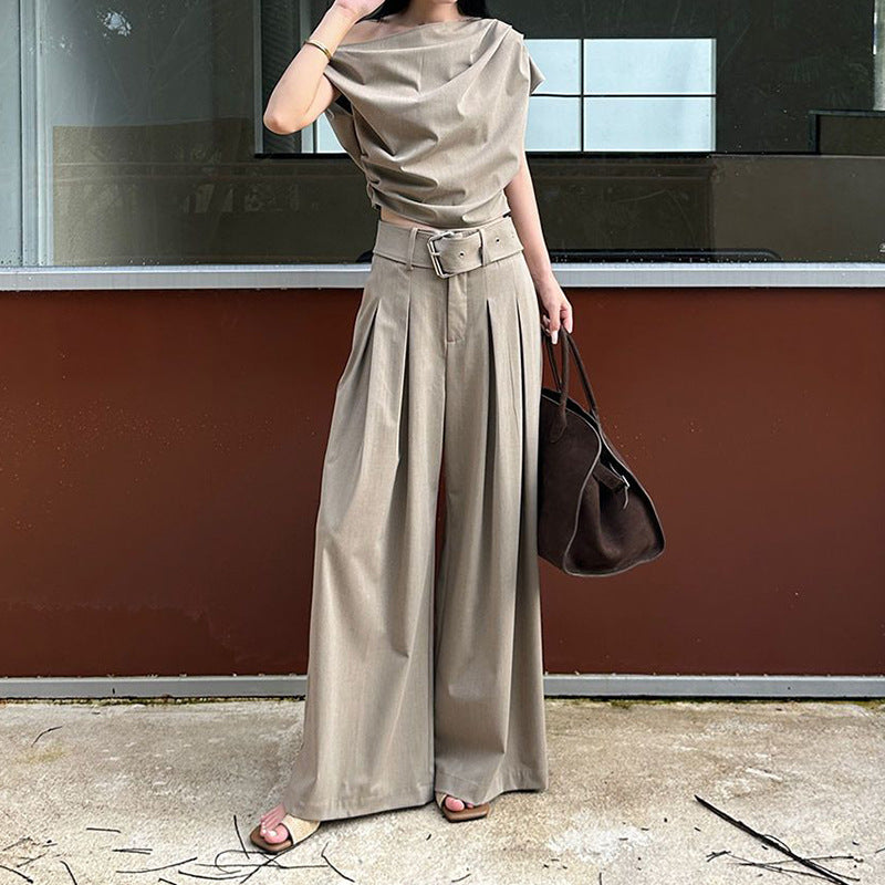 Tube Top And Wide Leg Set