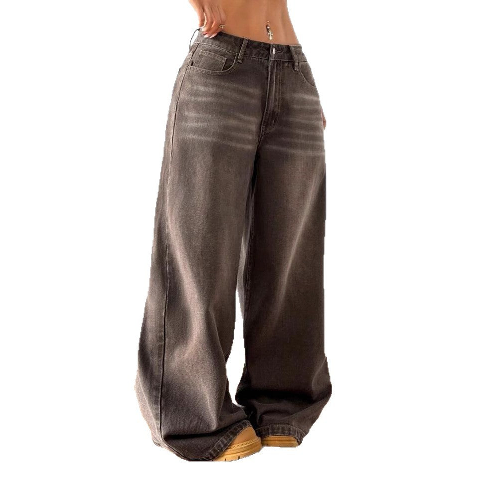Loose Fashionable Straight-Leg Trousers