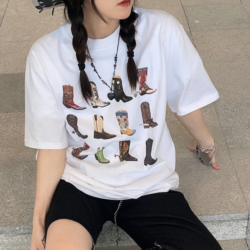 T-Shirt Summer Loose Vintage Boho