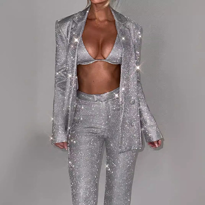 Shiny 3-Piece Suit