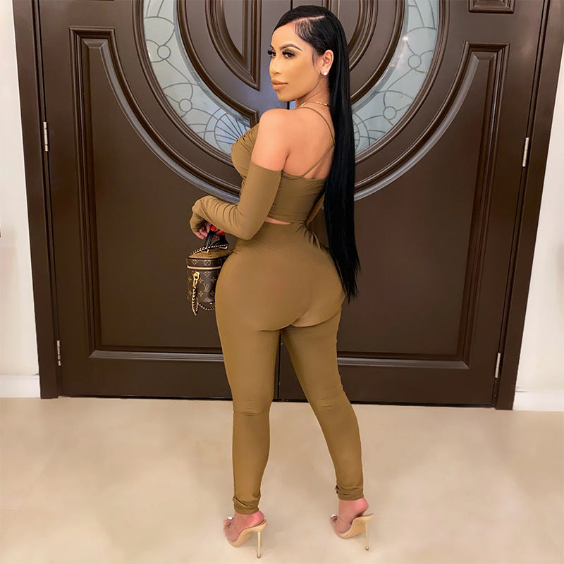 Long Sleeve Strapless Outfit