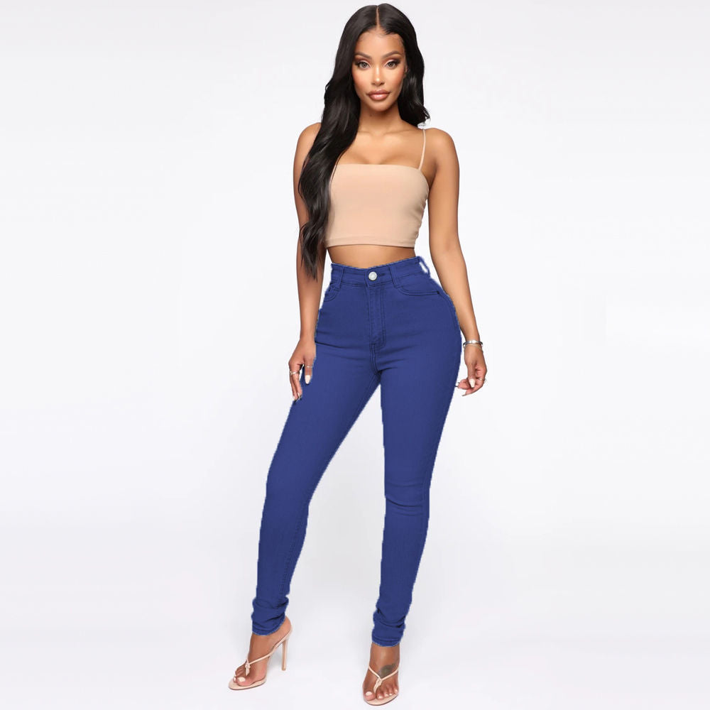 High Waist Slim Jeans
