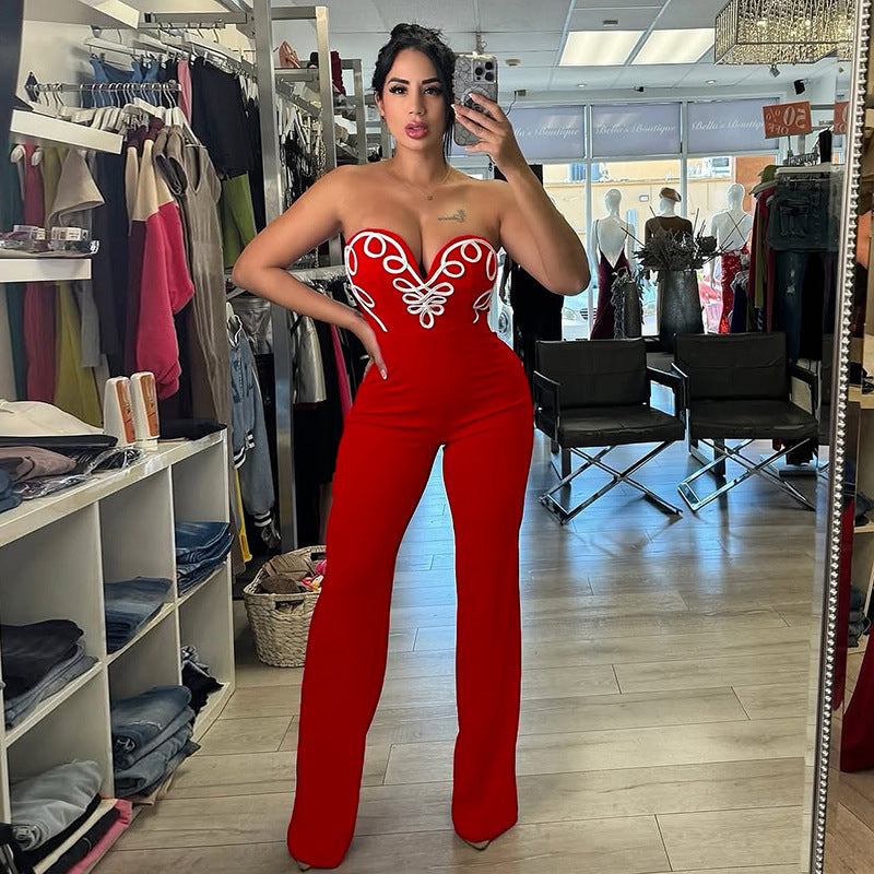 Loose Flared Women's Fashion Jumpsuit