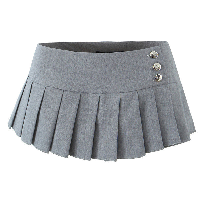 Sexy Navel Pleated A-Line Skirt