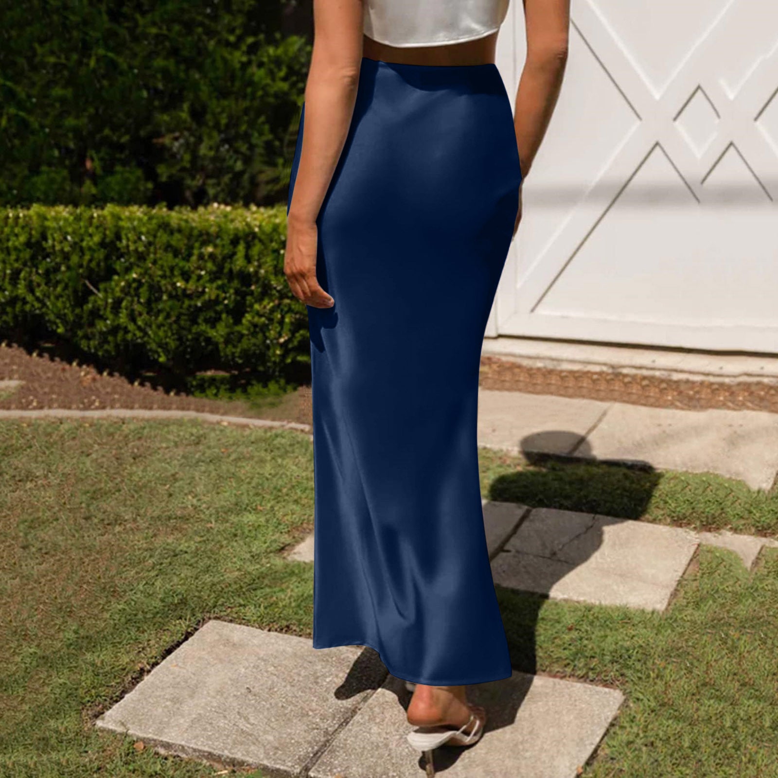 Summer Silky Textured Forged Skirt