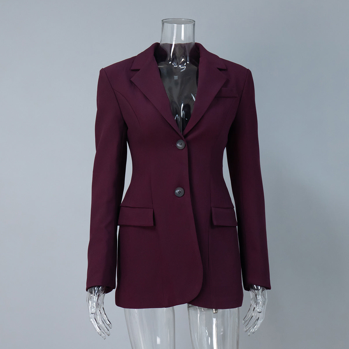 V-Neck Slim Women's Suit Jacket
