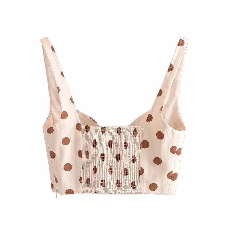 Women's Polka Dot Layered Skirt Set
