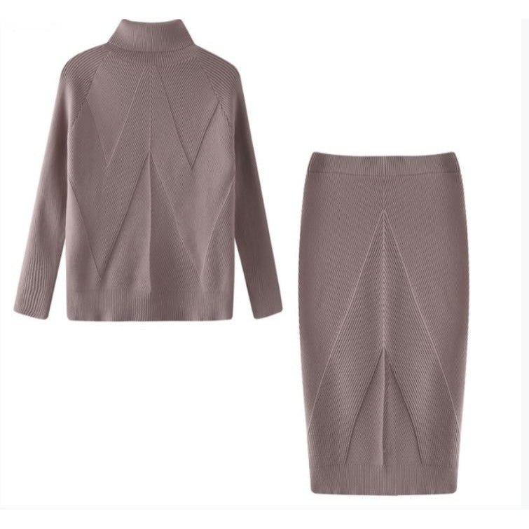 Turtleneck Knitted Sweater Dress