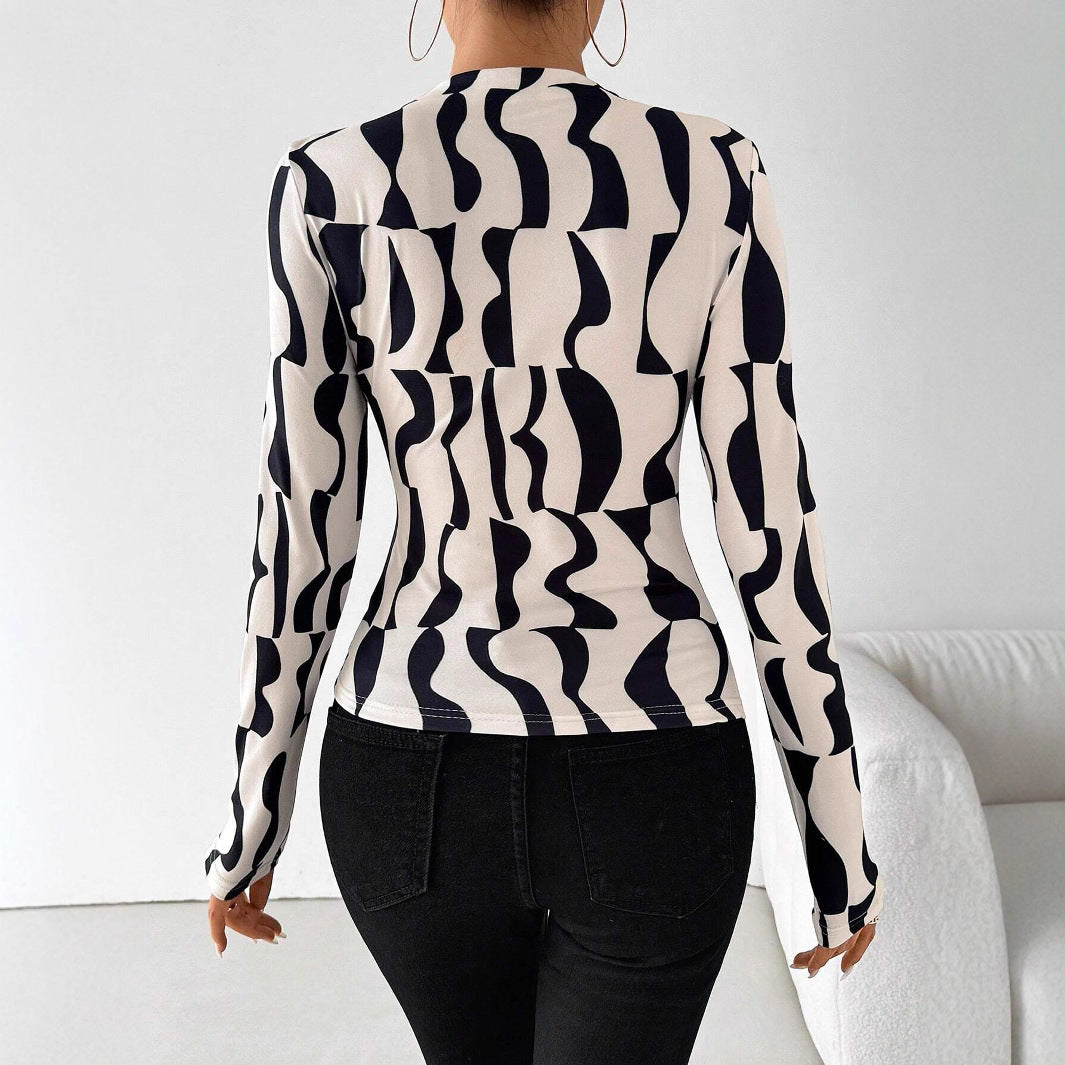 Trendy Pleated Slim Fit Blouse
