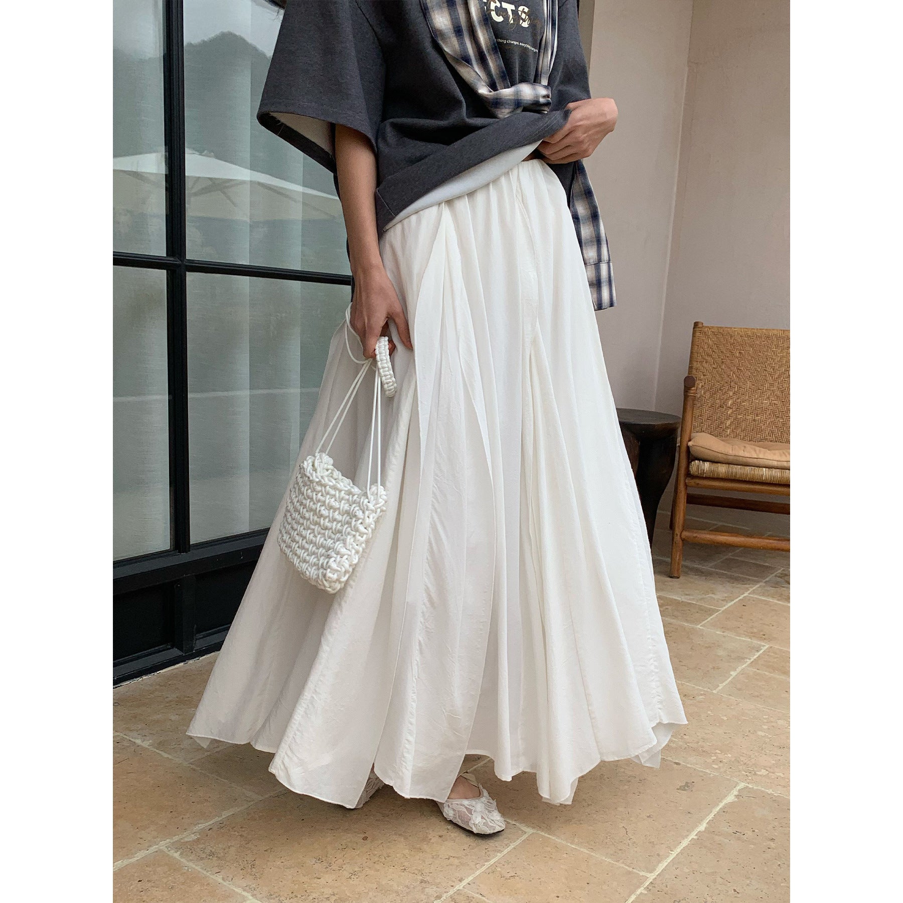 Patchwork Maxi Skirt Women