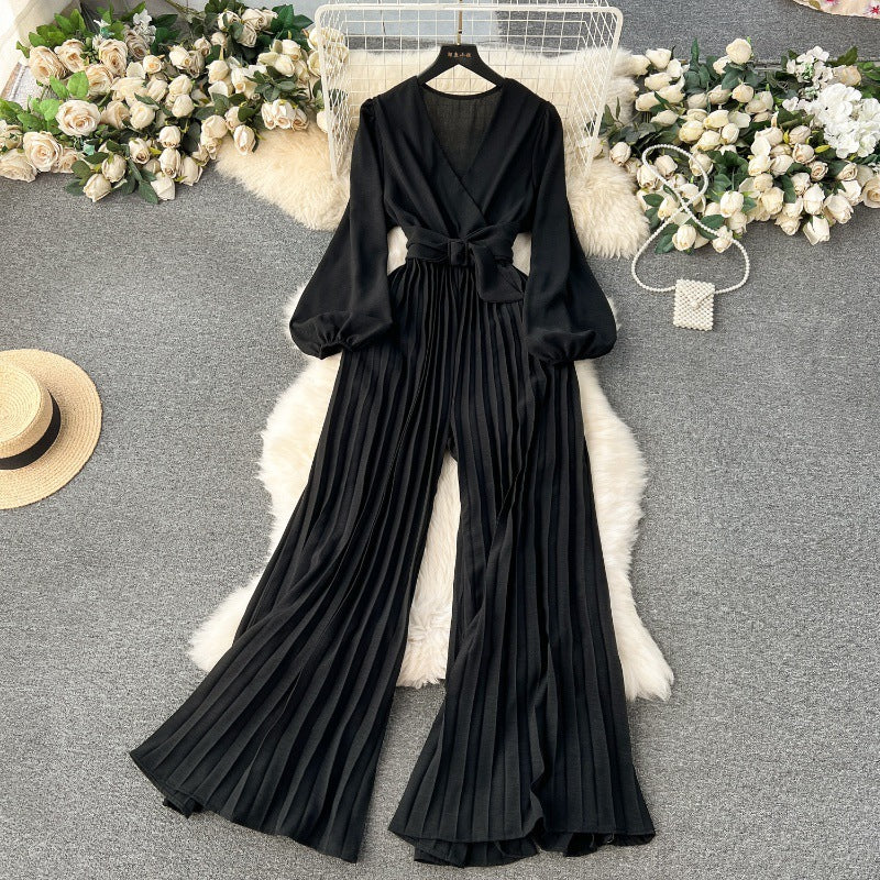 Puff Sleeve Women's Fashion Jumpsuit
