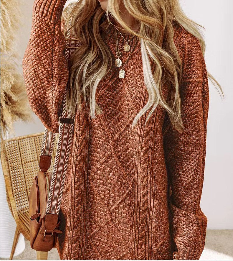 Loose Winter Sweater Dress