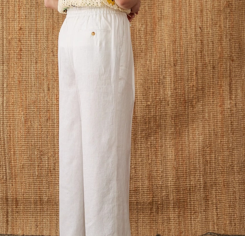 High Waist Lace-Up Trousers