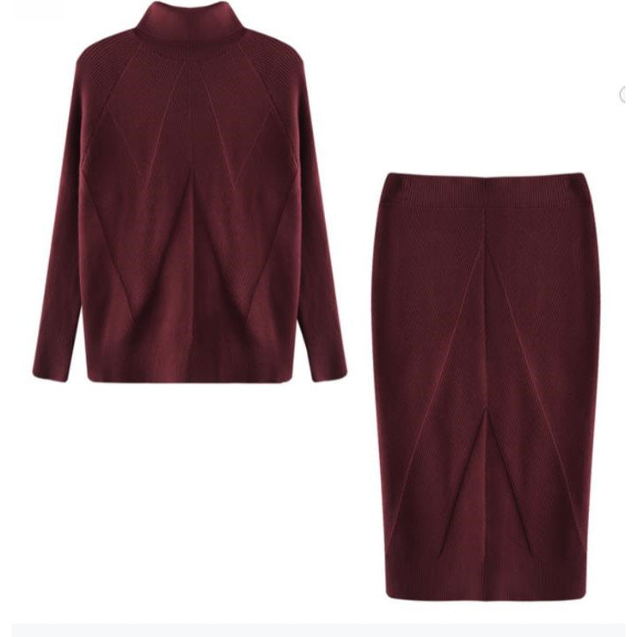 Turtleneck Knitted Sweater Dress