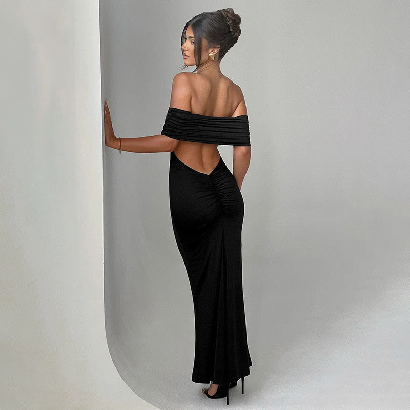 Elegant Backless Off-Shoulder