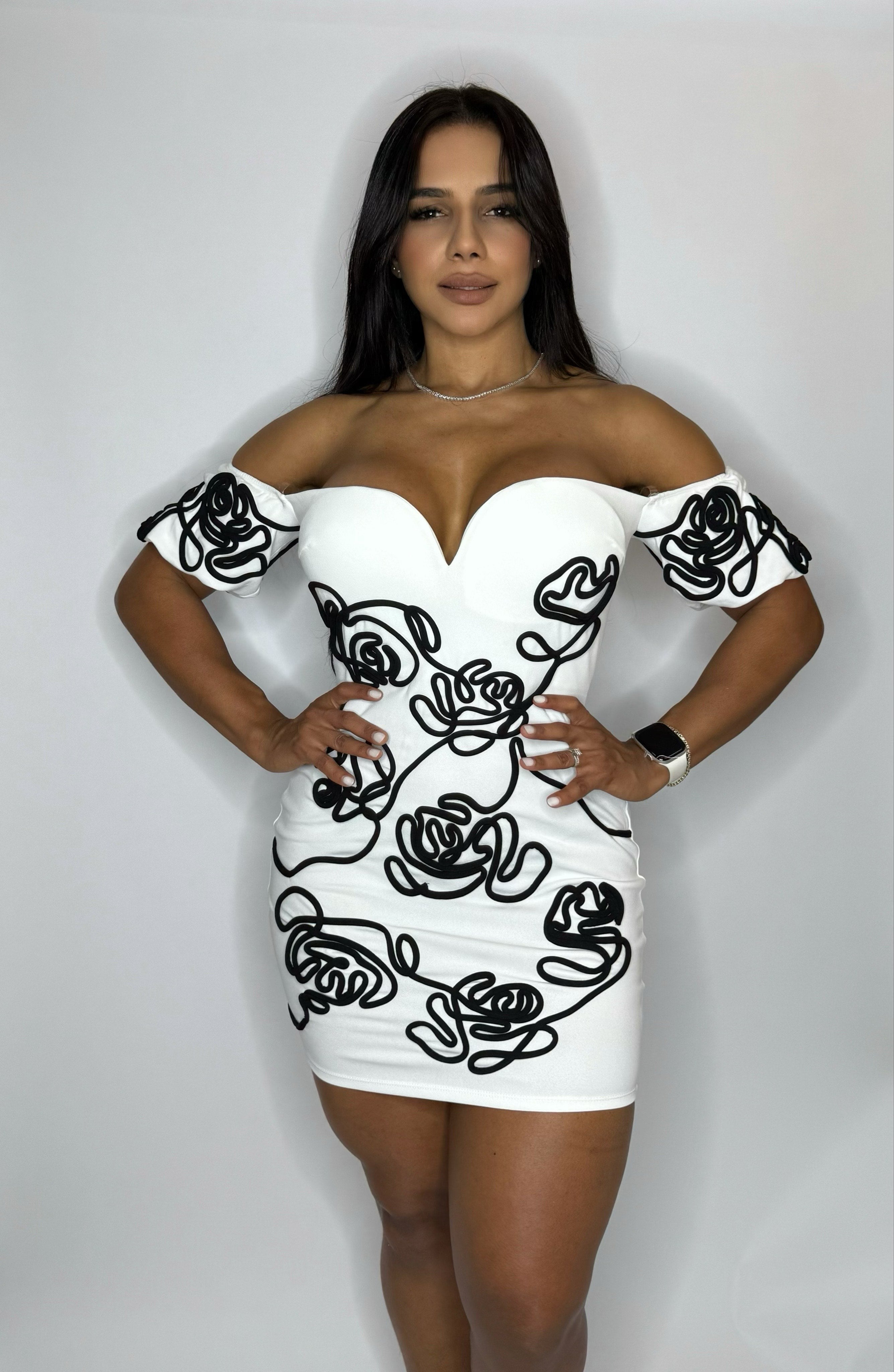 Floral White Short dress