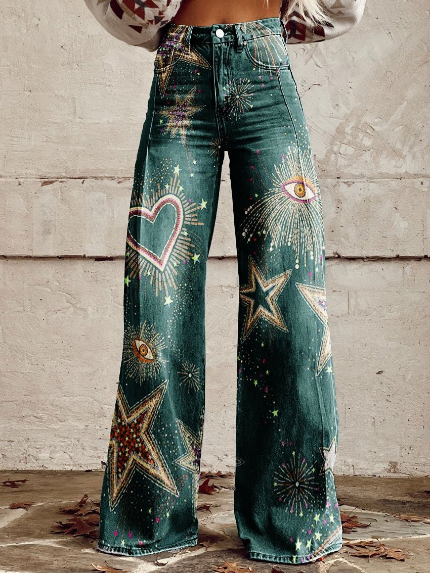 Wide-Leg Thermal Jeans