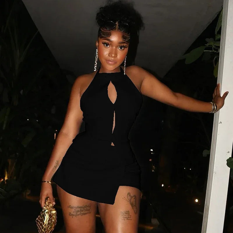 2 Piece Set Sexy Top And Mini Skirt