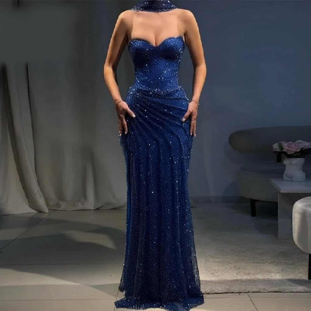 Sexy Halter High Split Dress