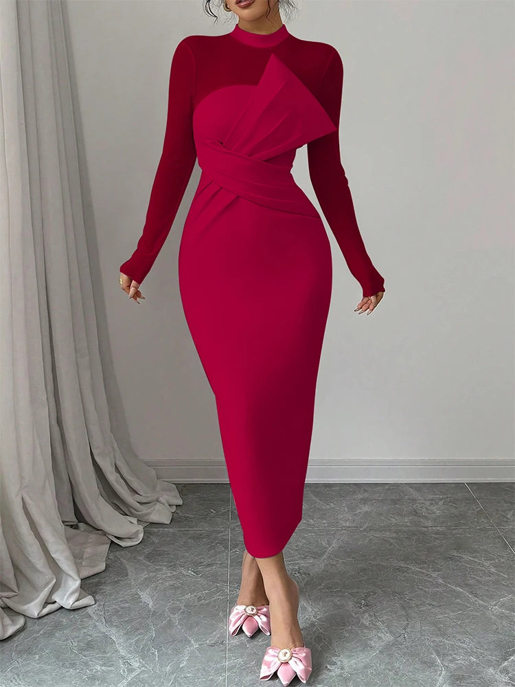 Sexy Turtleneck Maxi Dress